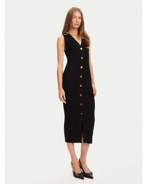 MICHAEL Michael Kors Strickkleid Mt5832533D Slim Fit - Schwarz
