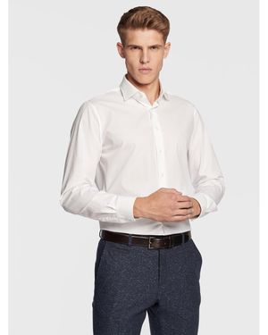 Michael Kors Hemd Md0Md90435 Weiß Modern Fit
