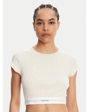 Calvin Klein T-Shirt Lv00Qs7349 Slim Fit - Weiß