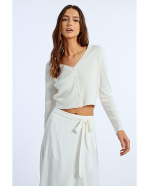 Molly Bracken Gilet court ajusté - Blanc