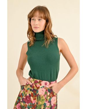 Molly Bracken Pull sans manches à col roulé - Vert