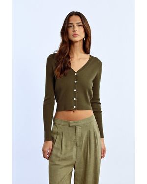 Molly Bracken Gilet court ajusté - Vert