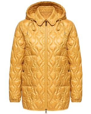 Moncler Moncler Balette Geometric Quilted Mid-Length Down Jacket - Metallic