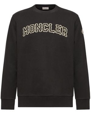 Moncler Moncler Logo Cotton Sweatshirt - Black