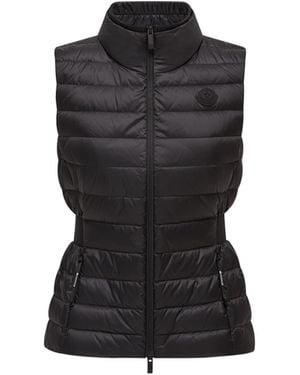Moncler Valmarie Fit & Flare Down Gilet - Black