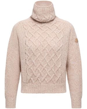 Moncler Alpaca Blend Polo Neck Jumper - Pink