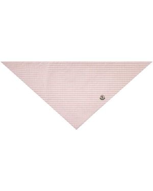 Moncler Moncler Padded Cotton Blend Vichy Scarf - Pink
