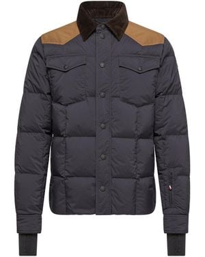 Moncler Moncler Geltech Corduroy-Trimmed Down Ski Jacket - Blue