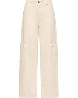 Moncler Moncler Canvas Cargo Trousers - Natural