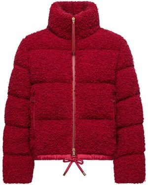 Moncler Moncler Trascendance Tweed Short Down Jacket - Red