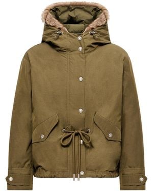 Moncler Moncler Effraie 3-In-1 Shearling Trimmed Down Parka - Green