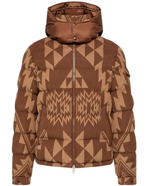 Moncler Moncler Boislune Hooded Corduroy Short Down Jacket - Brown