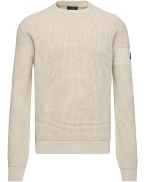 Moncler Moncler Logo Wool Jumper - Natural