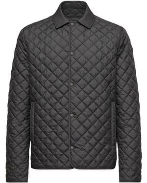 Moncler Moncler Avrelie Diamond Quilted Padded Shirt Jacket - Black