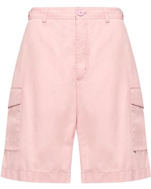 Moncler Moncler Gabardine Cargo Shorts - Pink