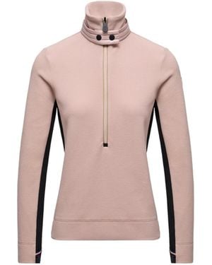 Moncler Half-Zip Sweatshirt - Pink
