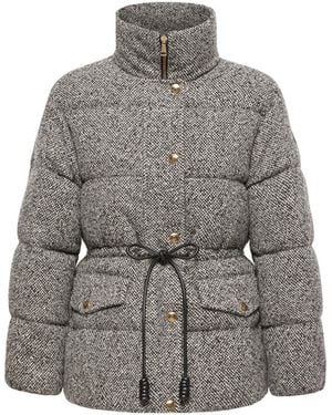 Moncler Moncler Diaphanes Hooded Short Down Jacket - Grey