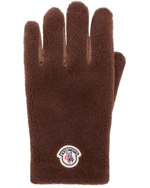 Moncler Moncler Teddy Padded Gloves - Brown