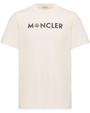 Moncler Moncler Logo Cotton T-Shirt - White