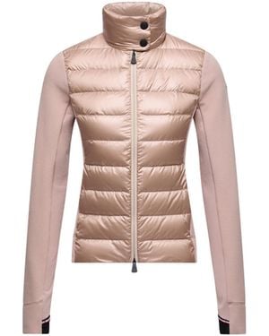 Moncler Padded Zip-Up Sweatshirt - Pink