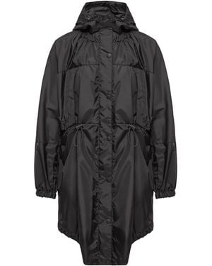 Moncler Moncler Expression Canvas Long Parka - Black