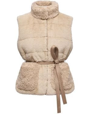 Moncler Joui Teddy Down Gilet - Natural