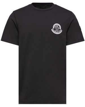 Moncler Moncler Logo Cotton Jersey T-Shirt - Black