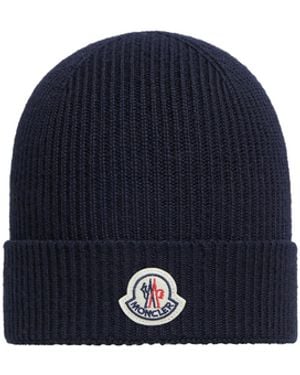 Moncler Moncler Wool Beanie - Blue
