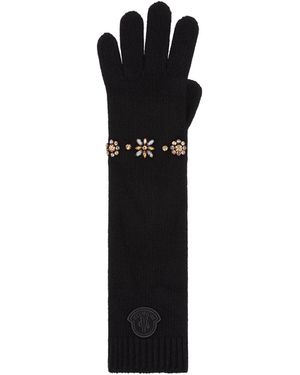 Moncler Moncler Wool & Cashmere Blend Gloves - Black