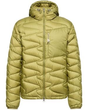 Moncler Moncler Tidone Hooded Wave Quilted Short Down Jacket - Green