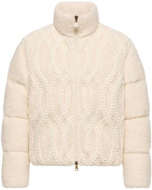 Moncler Moncler Nitidule Bouclé Down Jacket - Natural
