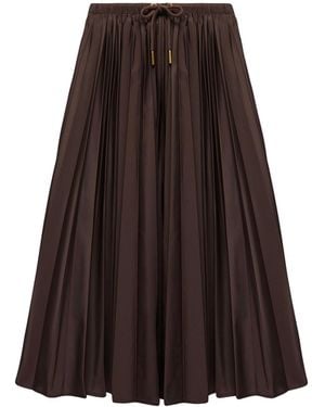 Moncler Moncler Pleated Midi Skirt - Brown
