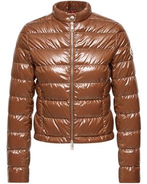 Moncler Moncler Papillon Short Down Jacket - Brown