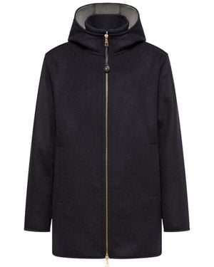Moncler Moncler Hemiptere 3-In-1 Hooded Wool & Cashmere Down Jacket - Blue