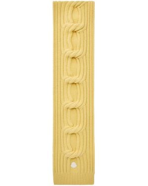 Moncler Moncler Chain Knit Wool & Cashmere Scarf - Yellow