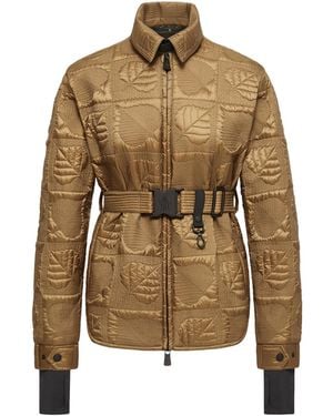 Moncler Moncler Crevoux Leaf-Quilted Down Shirt Jacket - Metallic