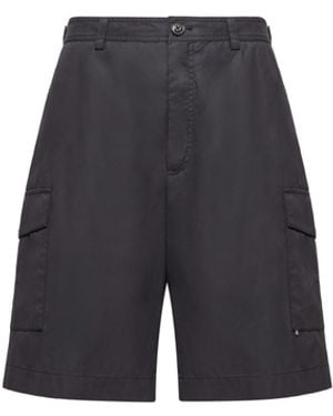 Moncler Moncler Gabardine Cargo Shorts - Blue