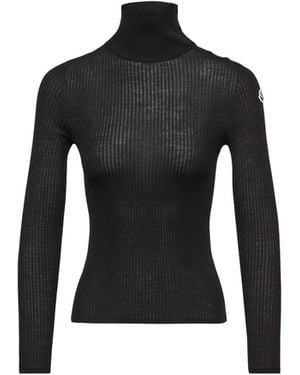 Moncler Moncler Textured Wool Sweater - Black