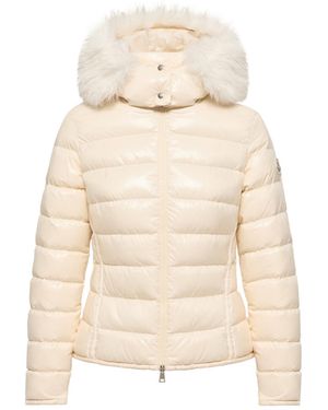 Moncler Moncler Badyeffe Hooded Short Down Jacket - Natural