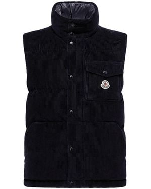 Moncler Agen Corduroy Down Gilet - Black
