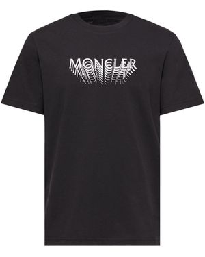 Moncler Moncler Logo Cotton Jersey T-Shirt - Black
