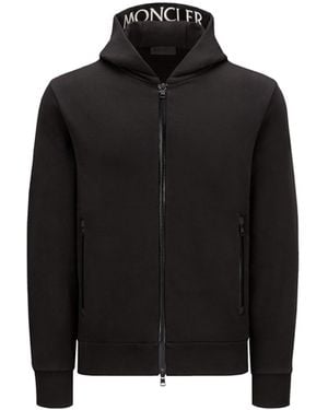 Moncler Logo Zip-up Cotton Sweatshirt - ブラック