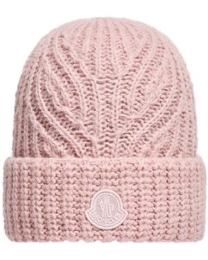 Moncler Moncler Alpaca & Wool Blend Beanie - Pink