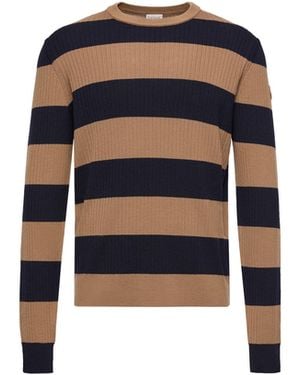 Moncler Moncler Striped Wool Jumper - Black