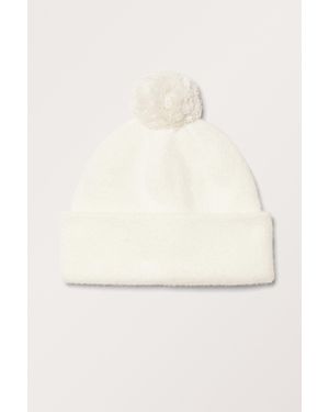 Monki Pom Pom Beanie - Natural