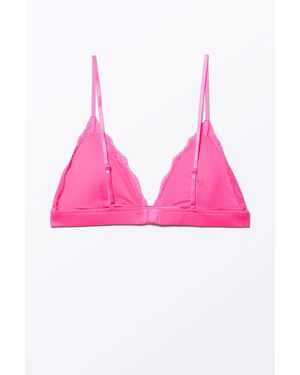 Monki Soft Padded Triangle Bra - Pink