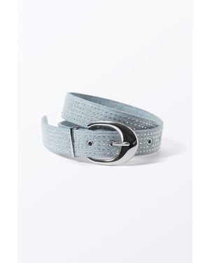 Monki Faux Leather D-Buckle Belt - Blue