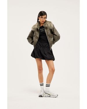 Monki teddy bomber jacket hot sale
