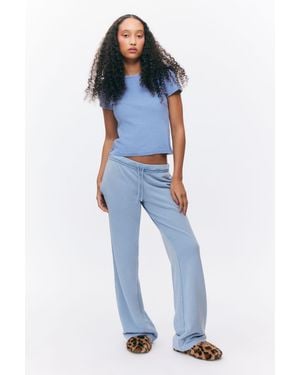 Monki Soft Terry Pyjama Bottoms - Blue