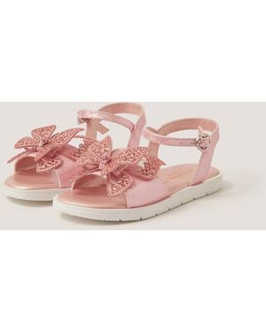Monsoon Diamanté Butterfly Sandals Pink